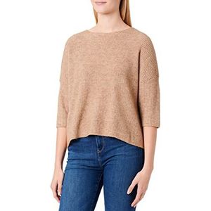 VERO MODA Dames VMVIGGARIB 3/4 Boatneck Blouse GA NOOS pullover, Silver Mink/Detail:W. Melange, S