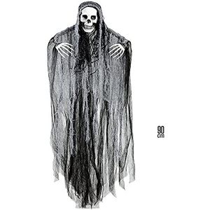 Widmann 01383 - Grim Reaper, 90 cm, Magere man, hangdecoratie, horror, Halloween, themafeest, 12 jaar