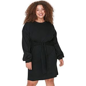 Trendyol Mini Shift Plus Size jurk dames, Zwart, 3XL