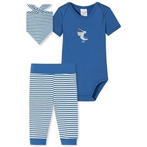 Schiesser Baby - Jongens Bekleding - Set, Blauw wit met patroon., 74 cm