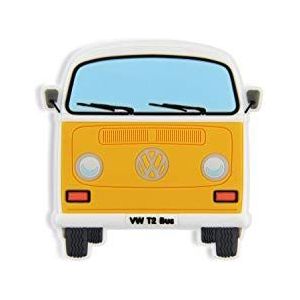 BRISA VW Collection Volkswagen T2 Bus Transporter Rubber Magneet - Voorkant/Oranje