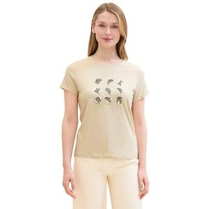 TOM TAILOR T-shirt voor dames, 21650 - Summer Beige, XXL
