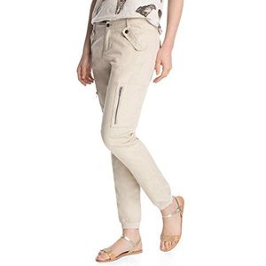 edc by ESPRIT Damesbroek linnen patch, Beige (Natural Beige 277), 34W x 32L