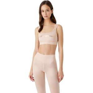 Emporio Armani Dames Dames Bralette Iconic Microfiber Padded Bra, nude, M