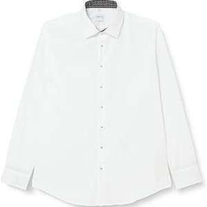 Seidensticker Heren Slim Fit shirt met lange mouwen, Wit, 36 NL