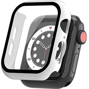 25 PCS Hard Case Compatibel voor Horloge 41mm met Ingebouwde Gehard Glas Screen Protector Dunne Bumper Volledige Cover Bubble Gratis Cover voor Horloge Serie 7-Wit
