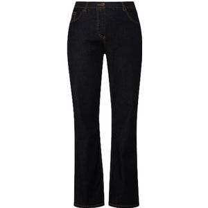 Ulla Popken Straight-Jeans Damesbroek, Donkerblauw, 40W x 34L