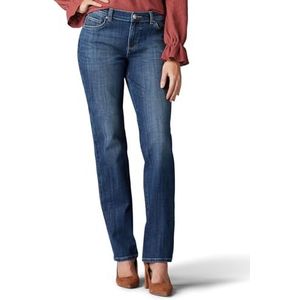 Lee Dames Relaxed Fit Straight Leg Jeans, Jaded, 46 Kort