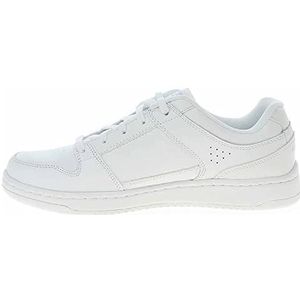 Skechers Dames Court Status Sneaker, Witte lederen witte rand, 37 EU