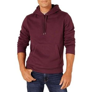 Amazon Essentials Men's Fleecetrui met capuchon (verkrijgbaar in grote en lange maten), Bordeauxrood, XXL