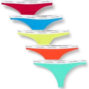 Calvin Klein Womens Thongs 5 Pack, Meerkleurig, S