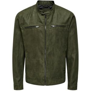 ONLY & SONS ONSWILLOW Faux Suede Jacket OTW NOOS Jacket, Olive Night, XXL, groen (olive night), XXL