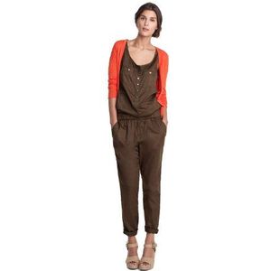 edc by ESPRIT Dames Jumpsuit normale tailleband, 032CC1L001, bruin (Bamboo 374), 38