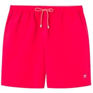 Hackett London Heren GMD Merino Silk Crew Shorts, Roze (Fuchsia), L, Roze (Fuchsia), L