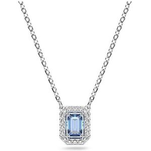 Swarovski Millenia ketting, Octagon-slijpvorm, Blauw, Rodium toplaag