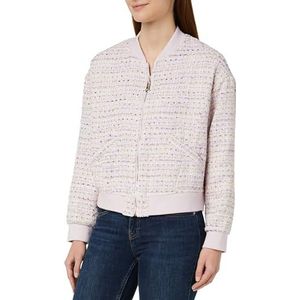 NAEMI Bouclé Blouson sweatshirt voor dames, lavendel meerkleurig, S