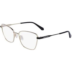 Calvin Klein Jeans Optical Damesbril, goud/zwart, 54/18/140