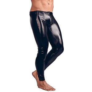 Svenjoyment Heren Leggings Wetlook Broek Zwart 2XL