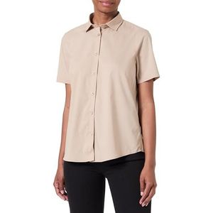 VELILLA 405018S Dameshemd, korte mouwen, stretch, lichtbeige, maat M, Licht Beige, M