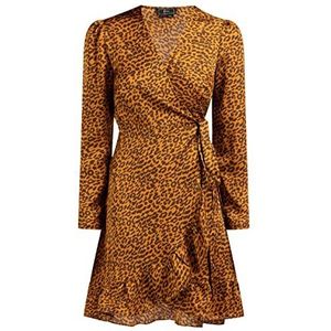 faina Dames wikkeljurk 19225517-FA01, BRUIN, L, wikkeljurk, L