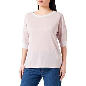 Geox Dames W T-Shirt, Sepia Rose Lurex, XL, Sepia Rose Lurex, XL