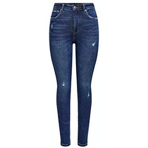 ONLY ONLMila Life HW Skinny Fit Jeans voor dames, donkerblauw (dark blue denim), 29W x 34L