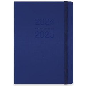 Letts of London Memo A5 academische 2024/2025 week om dagboek te bekijken - blauw