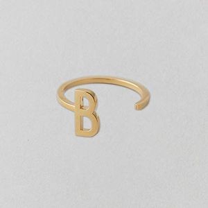 Design Letters Ring A-Z (Goud) B