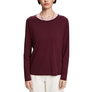 ESPRIT T-shirt voor dames, 600/bordeaux red., XS