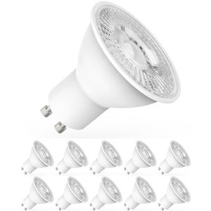 LED lamp Lampvoet gu10 5W Vervangt 50w neutraalwit 4500K 600 Lumen Pak van 10