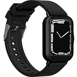 Graceever P8 Smartwatch, fitnesstracker, horloge, HD touchscreen, smartwatch met stappenteller, slaap, hartslagmeter, sport fitnesstracker voor Android/iOS (zwart, P8/GR-127), eenheidsmaat