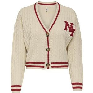 Only - Onlthale Ls Button Cardigan - Wit - Gebreide Jas - Jongens