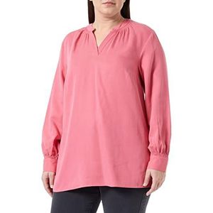 TRIANGLE Damesblouse met split hals, roze, 54 NL