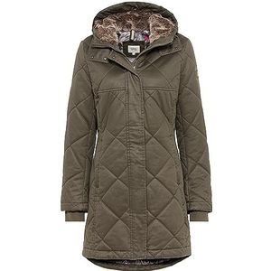 camel active Gewatteerde damesjas in vintage look, Kaki, 44