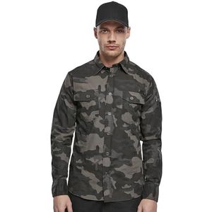 Brandit US RANGERHEMD Ripstop Korte Mouw Army Shirt BW FELDHEMD Service Shirt Vrije tijd Shirt, camouflage (dark camo), XXL