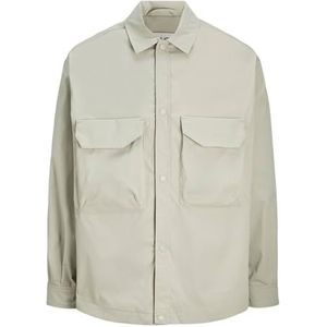 Jack & Jones JCOHELVETICA Parachute Overhemd LS, Abbey Stone, L