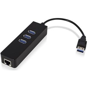 USB 3.1 hub met 3 poorten en 1 Gbps snelheid, ideaal voor het uitbreiden van verbindingen en snelle en efficiënte gegevensoverdracht.