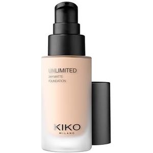 KIKO Milano Unlimited 24H Matte Foundation 1 CR, Langhoudende Matte Vloeibare Foundation Die Tot 24 Uur Lang Blijft Zitten
