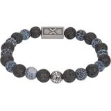 iXXXi Men Heren Kralen armband Abel Zilver Mat | One-Size
