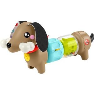 Fisher-Price Zintuiglijk babyspeelgoed, FP Pets Klikken en Draaien Puppy, activiteiten voor de fijne motoriek, voor baby's vanaf 6 maanden, HTW91