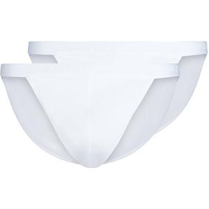 Skiny Tanga Cotton Rib G-string voor heren, verpakking van 2 stuks, wit (080693), L