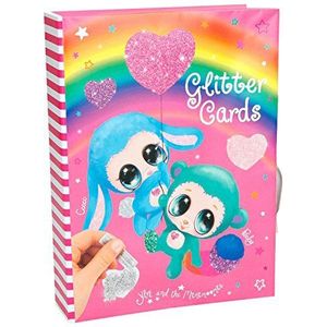 Depesche 8579 Ylvi - Create your Glitter Card Creative Set, creatieve doos met 8 ansichtkaarten om te versieren met glitterpoeder