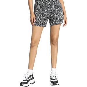 PUMA Unisex gebreide shorts ESS+ Animal 5"" Aop Shorts Black