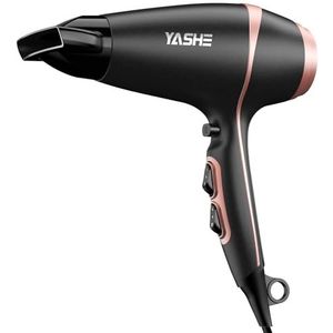 YASHE Professionele haardroger, 2 snelheden en 3 warmtestanden, koude luchtfunctie, 2000 W haardroger met precisieconcentratormondstuk, 1,8 m kabel en haak om op te hangen