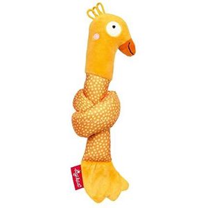 SIGIKID Greifling eend, PlayQ educatief speelgoed met knisperfolie en rammelaar: grijpen, spelen, leren, voor baby's vanaf de geboorte, art.nr. 42877, geel