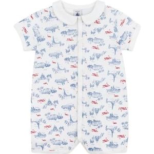 Petit Bateau Uniseks baby combicourt, wit/meerkleurig., 3 Maanden