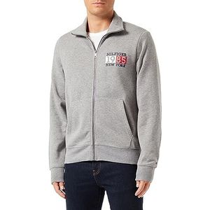 Tommy Hilfiger Zwaargewicht Zip Throughs voor heren, Grijs (Medium Grey Heather), M