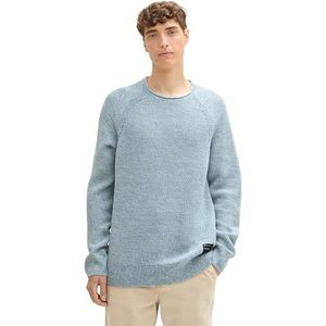 TOM TAILOR Denim heren trui, 36872 - Mint White Structure Mix, XXL