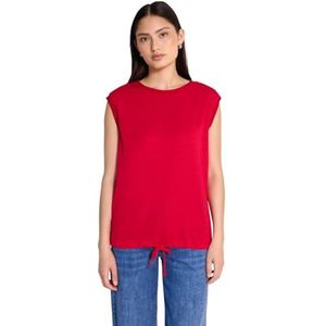 Street One - Studio - Shirt - Rood - Mouwloos - Linnenlook