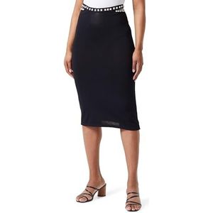Koton Dames Jewel Detail Midi Pencil Rok, zwart (999), S